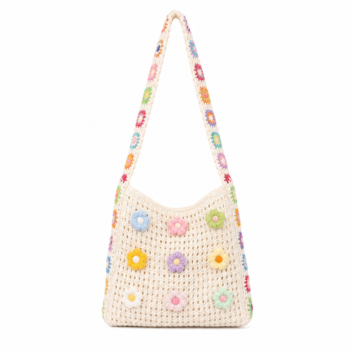 Bolso Floral de Crochet Artesanal